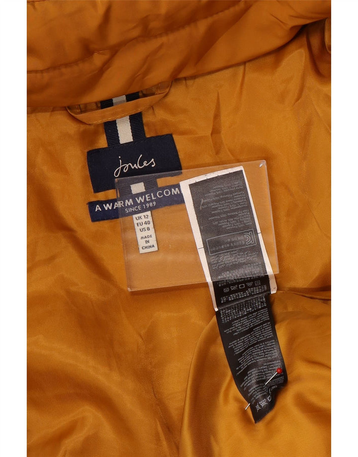 Joules Wattierte Damenjacke mit Kapuze, UK 12, Mittelgelb, Polyester