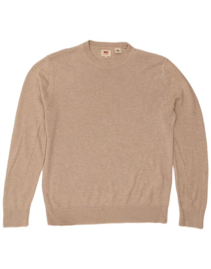Levi's Herren-Pullover mit Rundhalsausschnitt, mittelbeige Baumwolle
