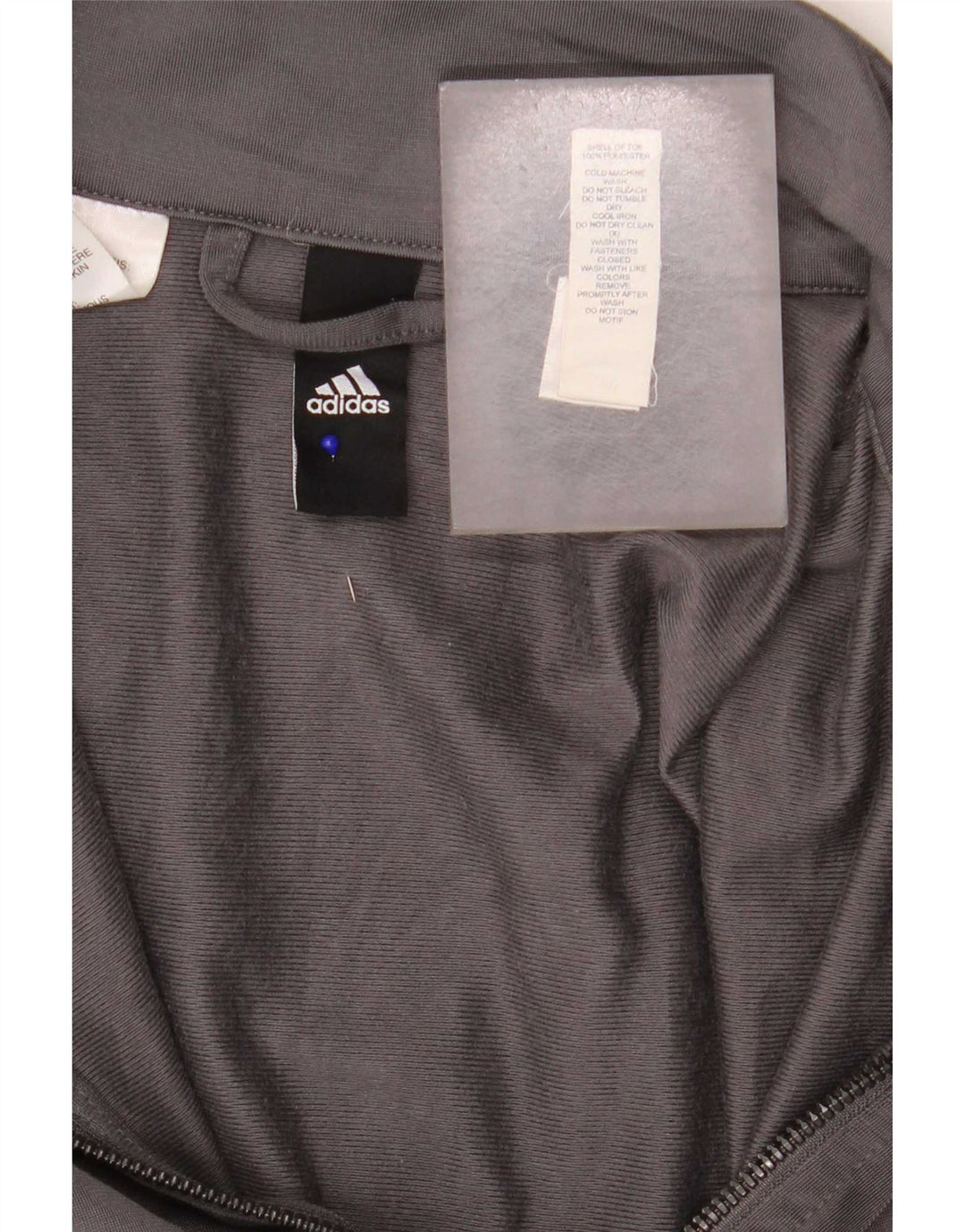 Adidas Herren-Trainingsanzug-Top-Jacke, großes graues Polyester