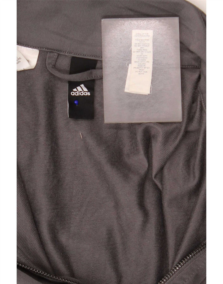 Adidas Herren-Trainingsanzug-Top-Jacke, großes graues Polyester