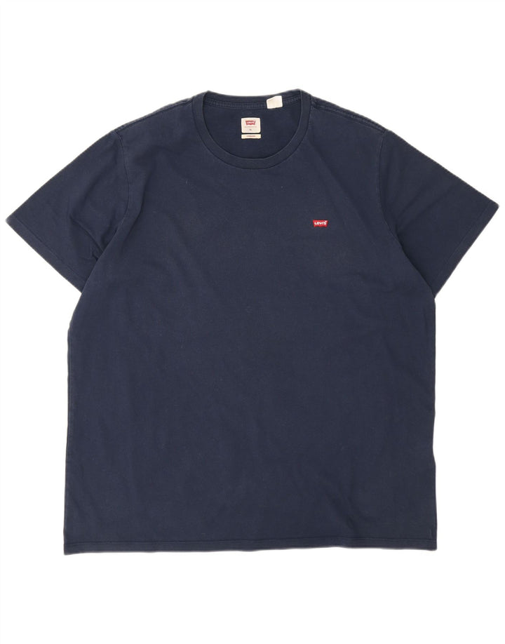 Levi's Herren T-Shirt Top XL Marineblau Baumwolle