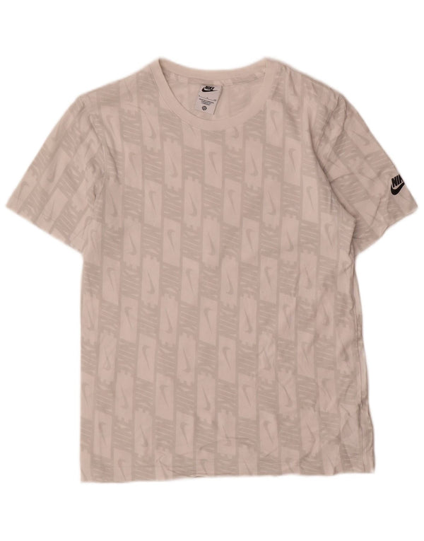 Nike Herren-T-Shirt mit Grafik, Größe S, weiße Baumwolle