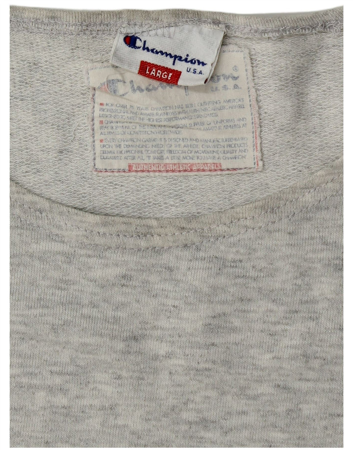 Champion Damen-Sweatshirt in Übergröße mit Grafik, Gr. 40, Größe L, Grau