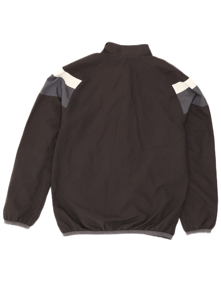 Puma Jungen-Trainingsanzug-Top-Jacke, 11–12 Jahre, schwarzes Farbblock-Polyester