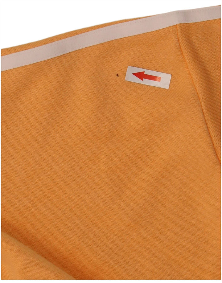Adidas Damen Übergroßer Kapuzenpullover UK 12 Mittelorange Baumwolle