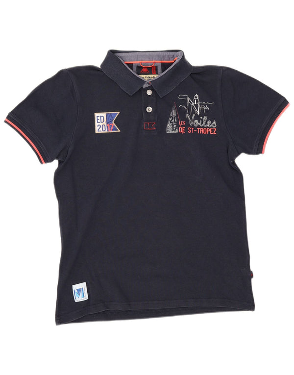 Kappa Herren Les Voiles de Saint Tropez Grafik-Poloshirt Medium Marineblau