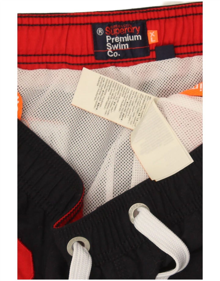 Superdry Herren Badeshorts mit Grafik XL, Schwarz, Polyester