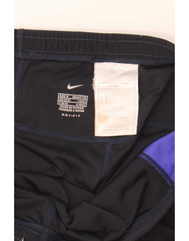 Nike Herren Dri Fit Leggings UK 38/40 Mittelschwarzes Colourblock-Polyester