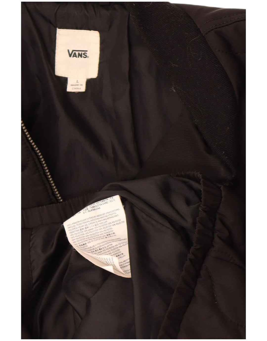 Vans Herren Steppjacke UK 40 Large Schwarz Polyester