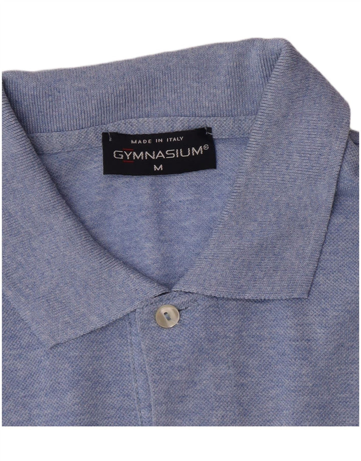 Gymnasium Herren Kurzarm-Poloshirt Mittelblau