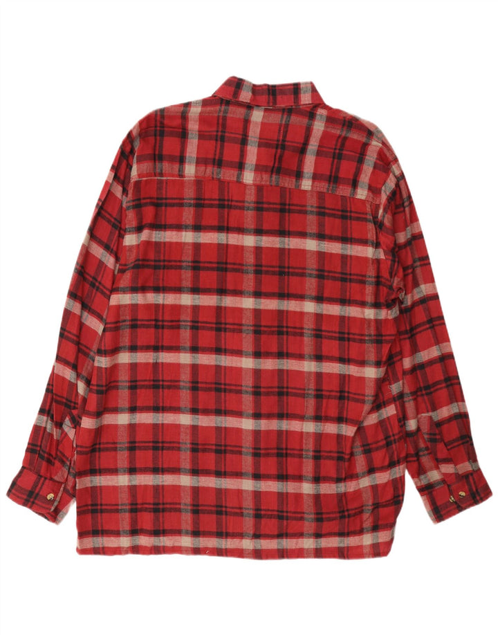 Nathan Jones Herren-Flanellhemd XL, rot kariert, Baumwolle