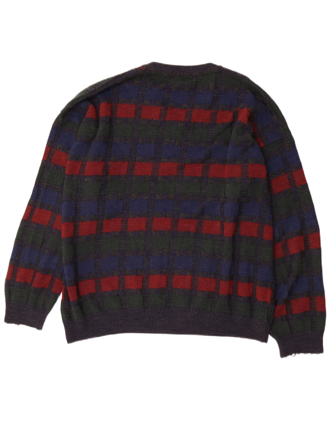 Jockey Herren-Pullover mit V-Ausschnitt, 2XL, grau kariert