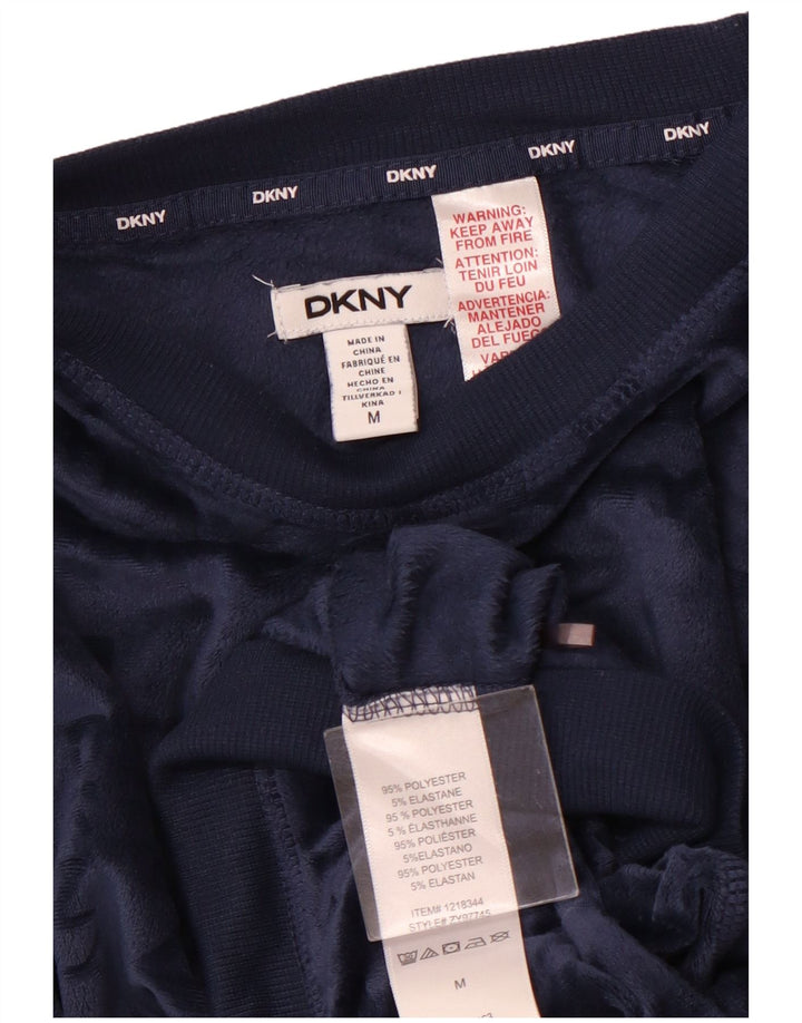 DKNY Damen-Fleecepullover mit Grafik, UK 14, mittelmarineblau, Polyester