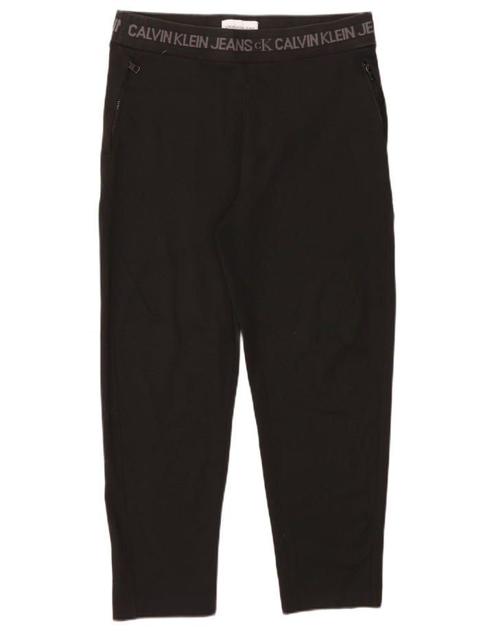 Calvin Klein Herren-Hose mit grafischem Schnitt, Größe M, W32, L25, Schwarz, Polyester