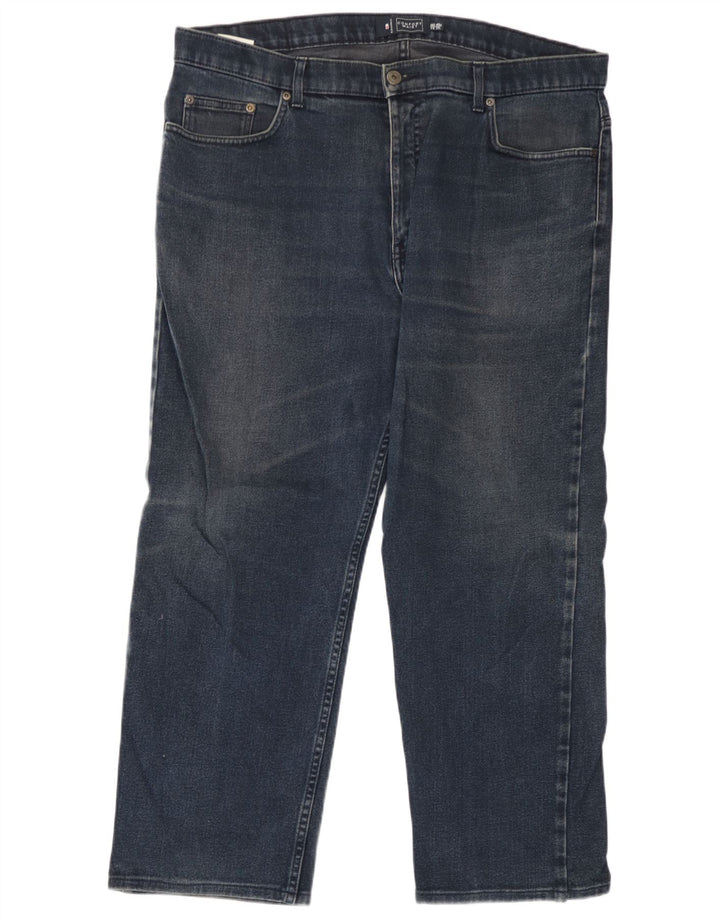 Marks & Spencer Herren Regular Straight Jeans W40 L26 Blaue Baumwolle