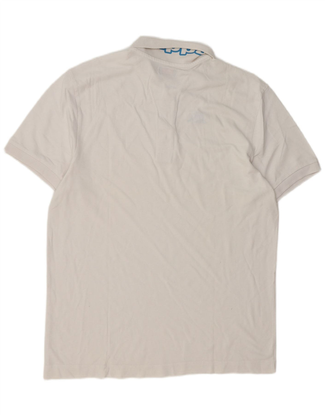 Kappa Herren-Poloshirt mit Grafik, 2XL, weiße Baumwolle