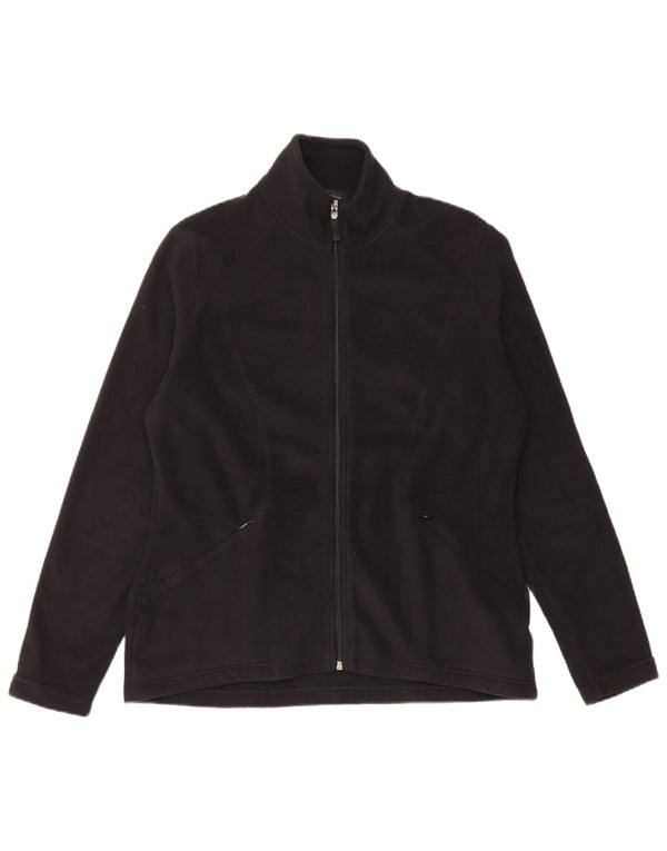 Marks & Spencer Womens Fleece Jacket UK 12 Medium  Black Polyester