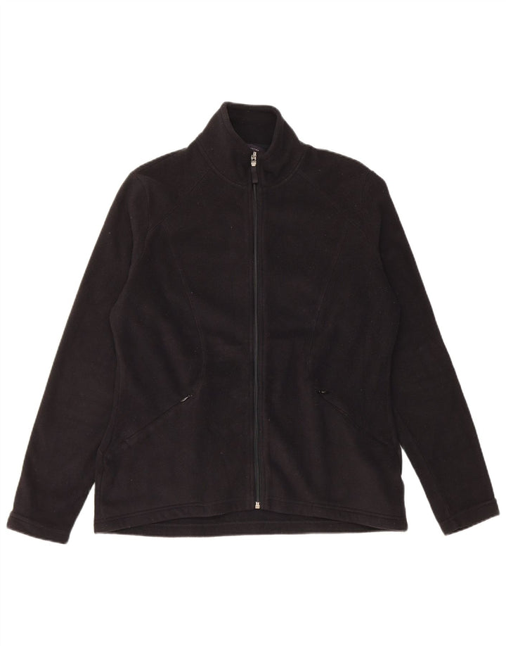 Marks & Spencer Damen Fleecejacke UK 12 Medium Schwarz Polyester
