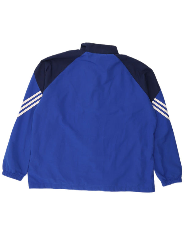 Adidas Mens Tracksuit Top Jacket 2XL Blue Colourblock Polyester