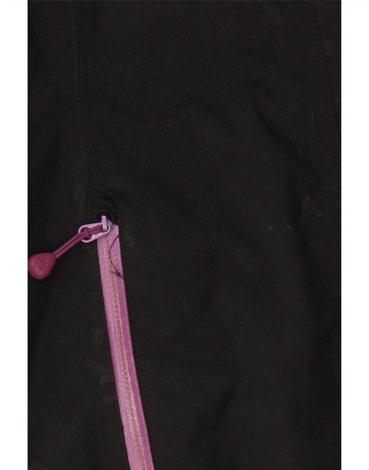 JACK WOLFSKIN Damen Regenjacke UK 10 Small Schwarz Polyamid