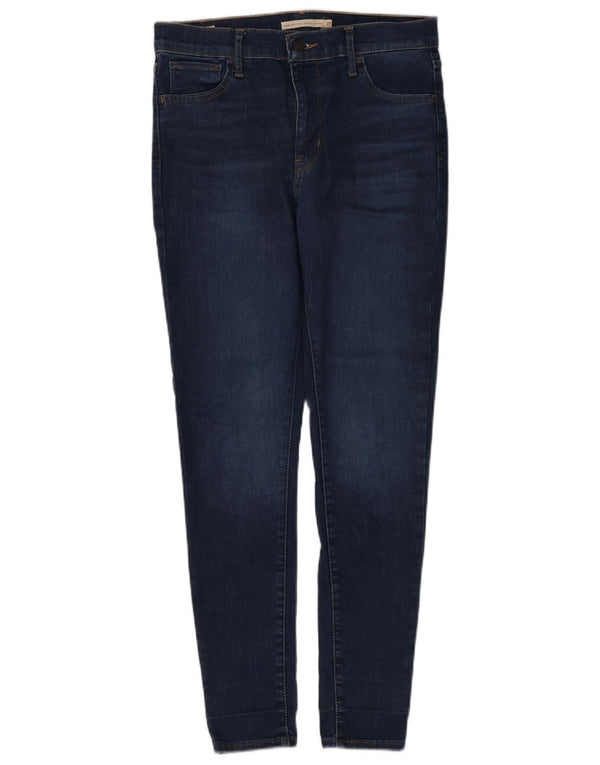 Levi's Damen 720 High Rise Super Skinny Jeans W29 L30 Marineblau Baumwolle
