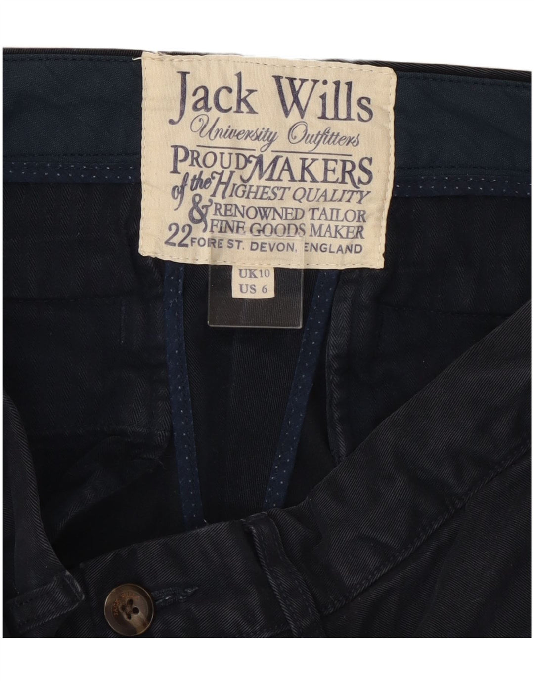Jack Wills Damen Hotpants UK 10 Small W32 Marineblau