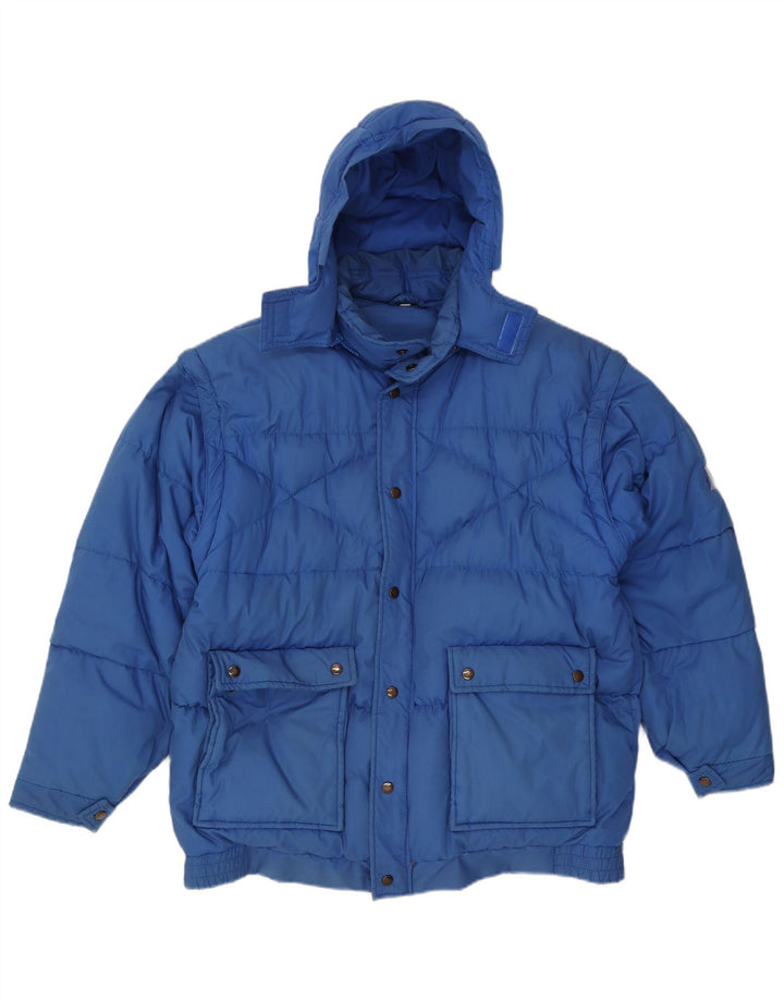 Creation Herren Kapuzen-Steppjacke IT 50 Large Blau Polyester