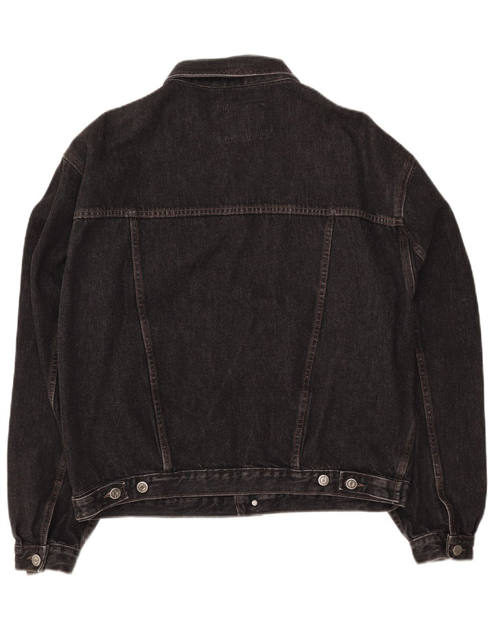 Vintage Herren Jeansjacke UK 42 XL Schwarz