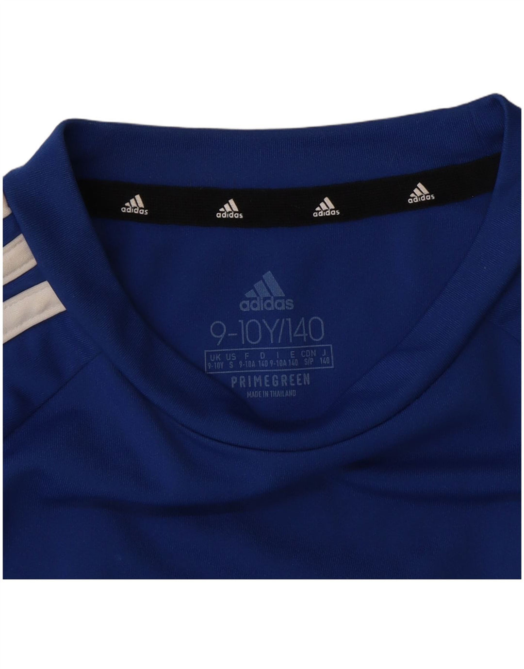 ADIDAS Boys Aeroready T-Shirt Top 9-10 Years Blue Polyester