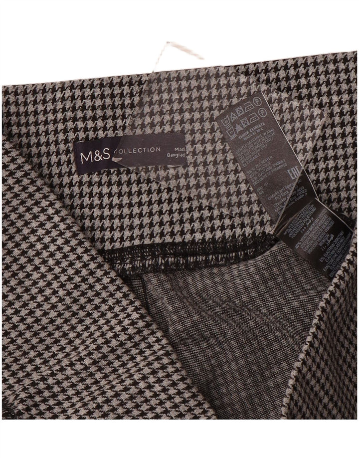Marks & Spencer Damen Leggings UK 14 Large Graues Hahnentritt-Polyester