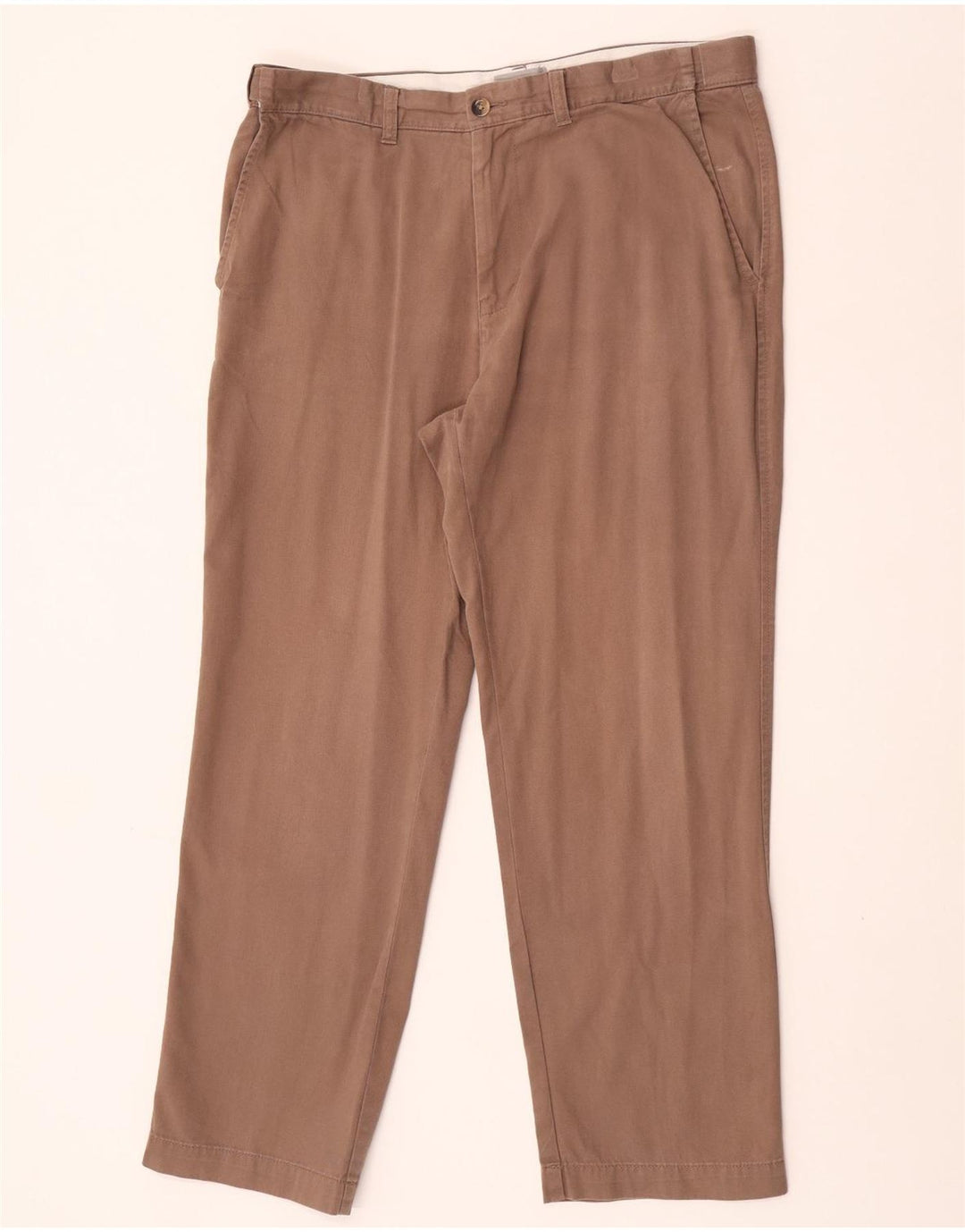 Marks & Spencer Herren-Chinohose mit normaler Passform, B36 L29, braune Baumwolle