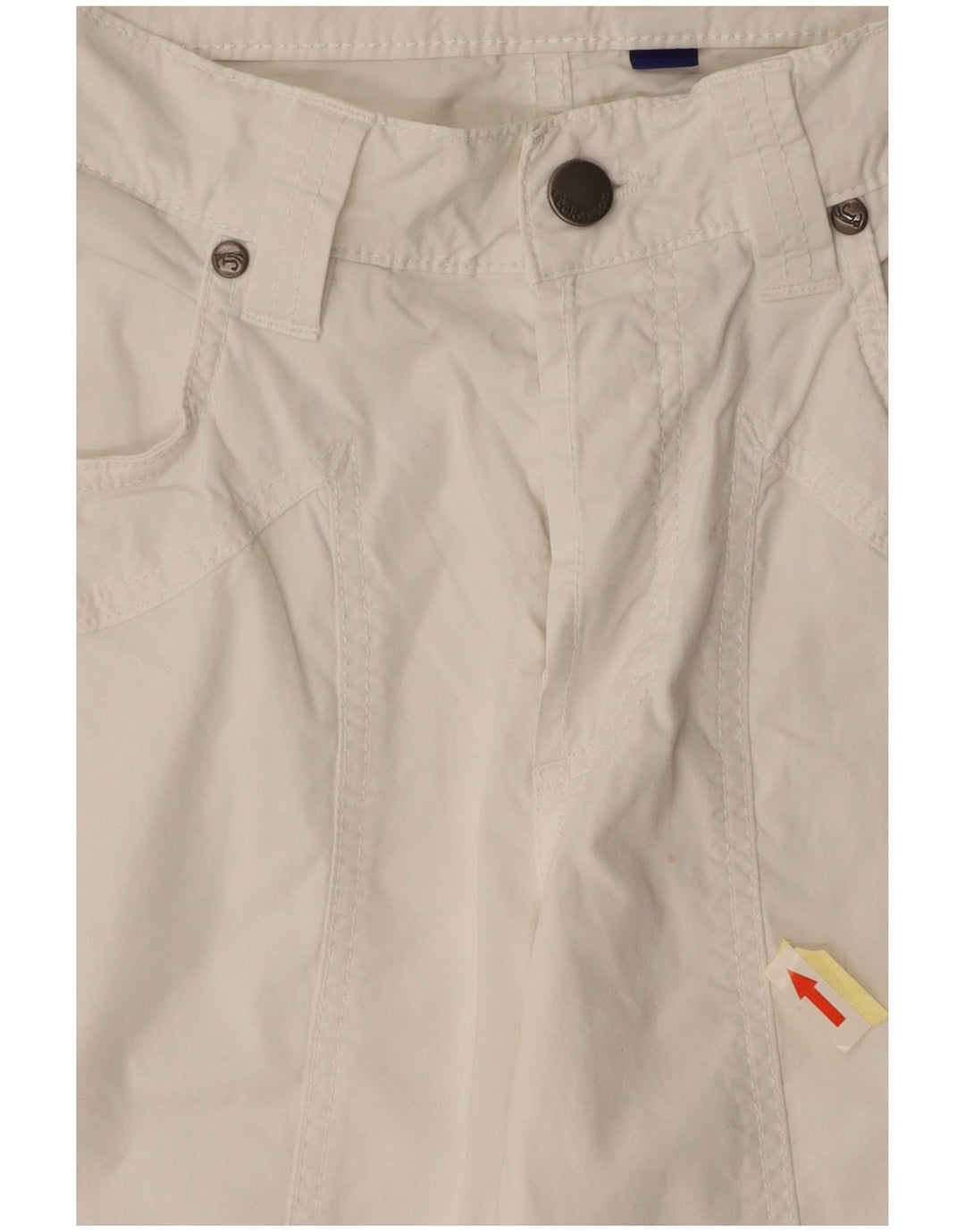 JECKERSON Damen Bermuda Casual Shorts W31 Mittelweiße Baumwolle