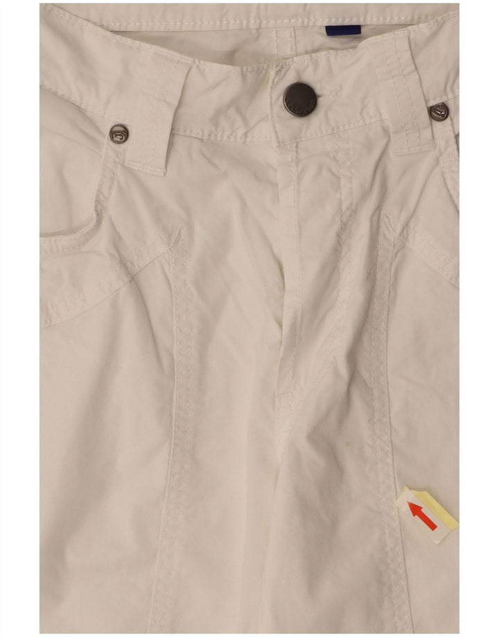 JECKERSON Damen Bermuda Casual Shorts W31 Mittelweiße Baumwolle