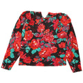 Vintage Damen Pullover mit Rundhalsausschnitt, UK 12, Medium, mehrfarbig, Blumenmuster