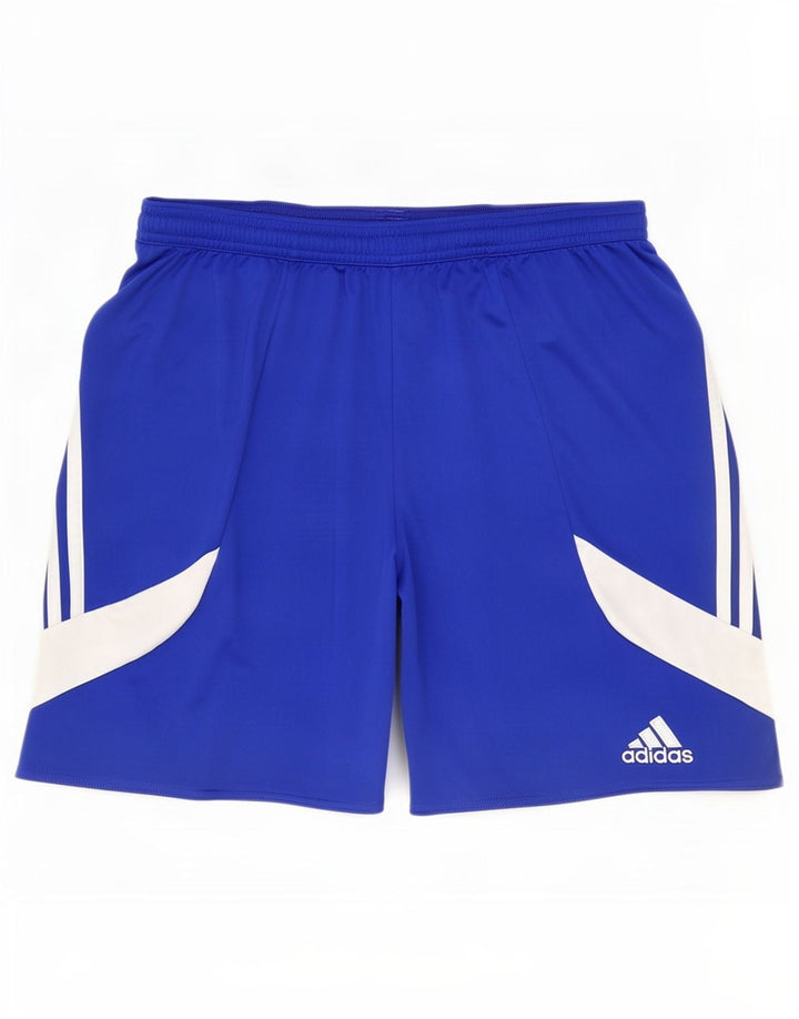 Adidas Herren Climalite Sport Shorts Mittelblaues Colourblock-Polyester