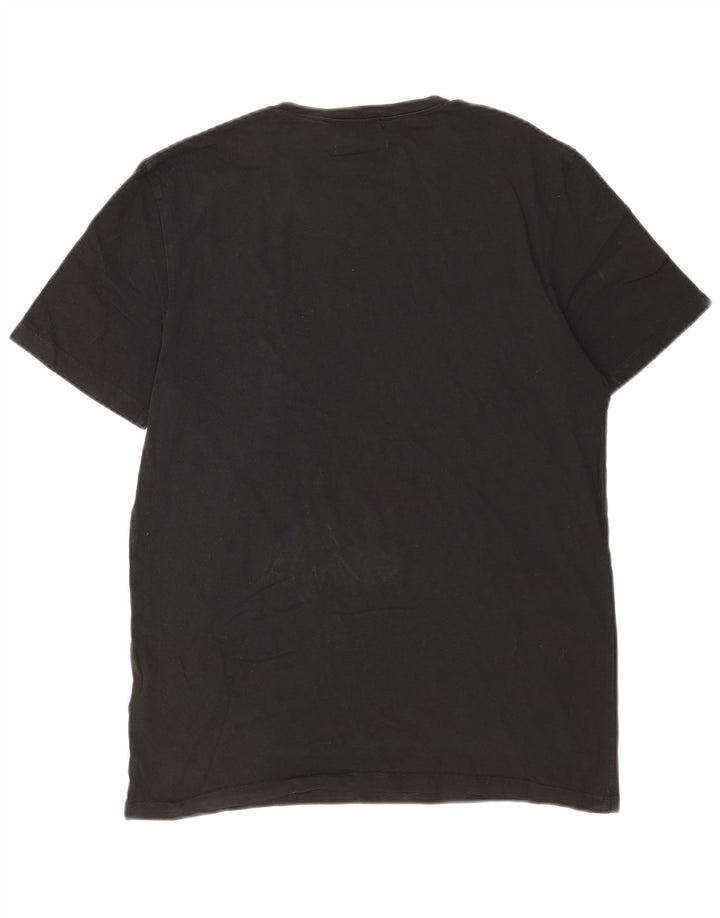 COS Herren-T-Shirt mit normaler Passform, mittelschwarze Baumwolle