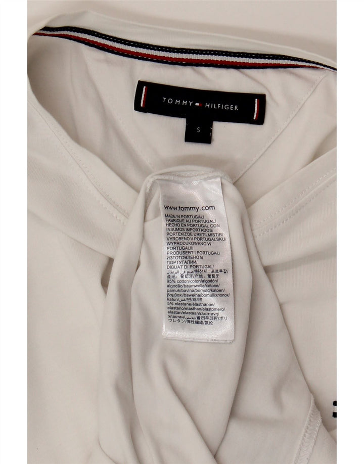 TOMMY HILFIGER Herren T-Shirt Top Small Weiße Baumwolle