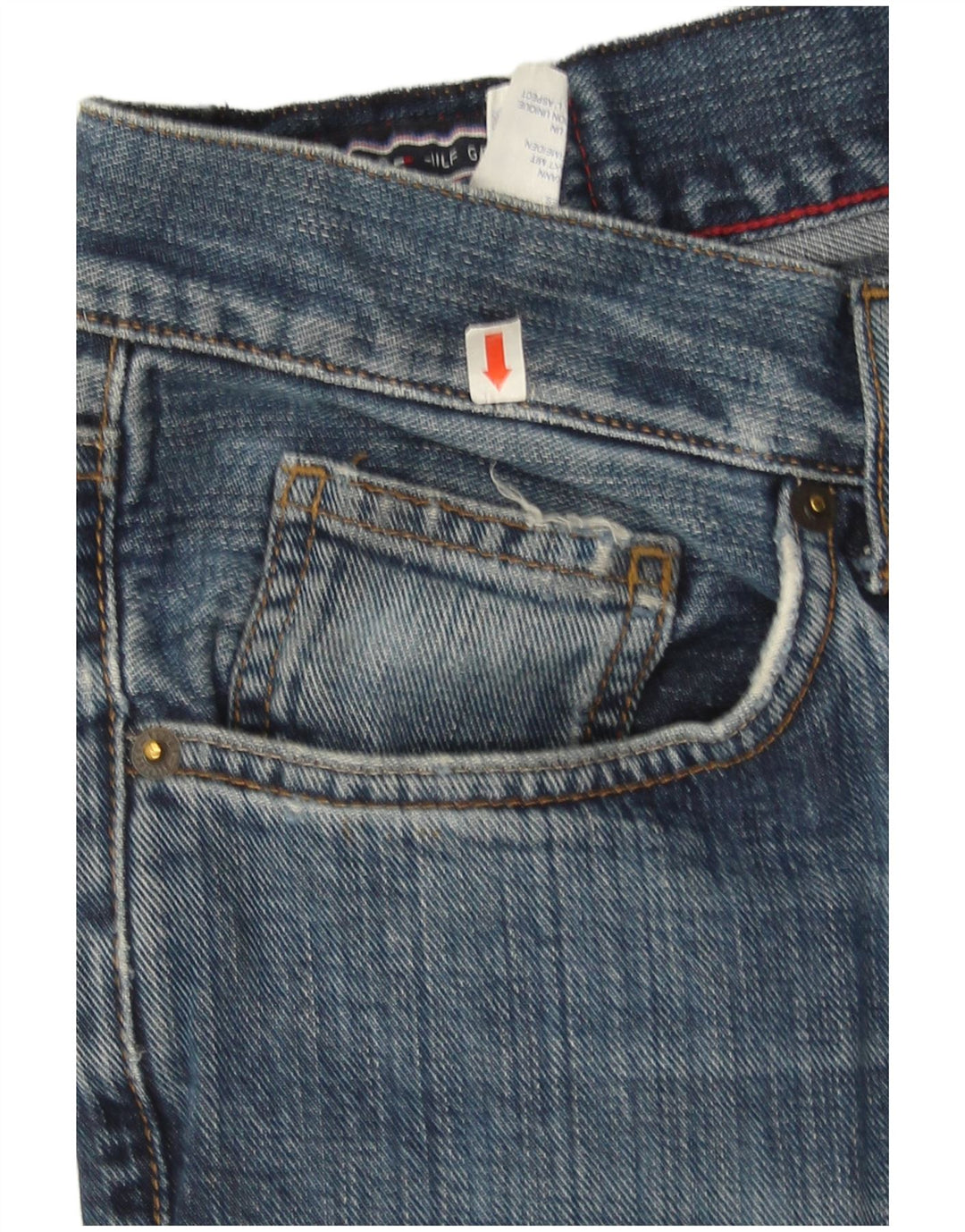 Tommy Hilfiger Damen Straight Jeans W32 L30 Blaue Baumwolle