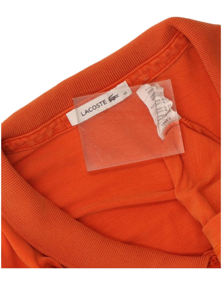 Lacoste Damen Poloshirt Größe 46 XL Orange Lyocell