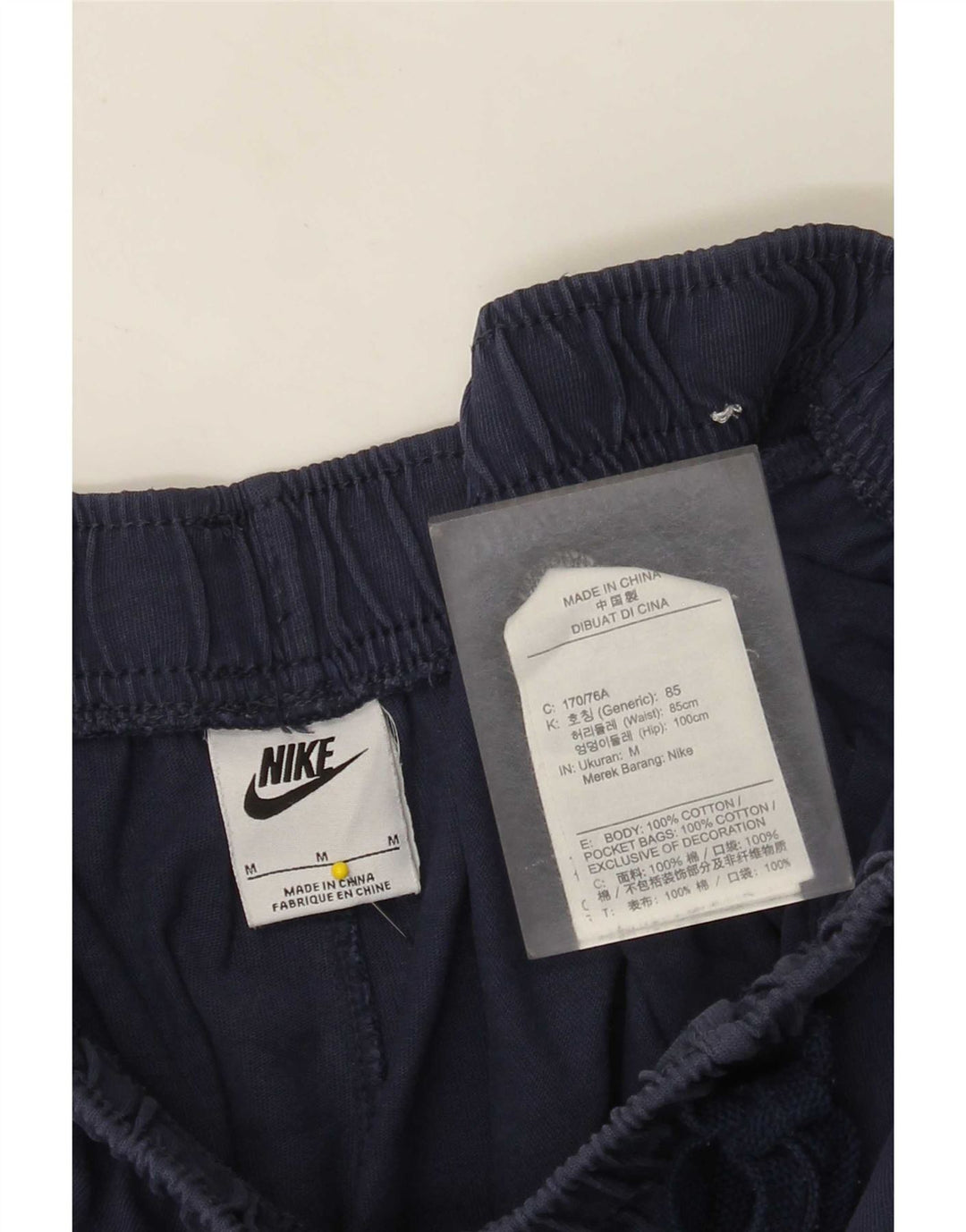 Nike Herren-Sportshorts aus mittelblauer Baumwolle in Marineblau