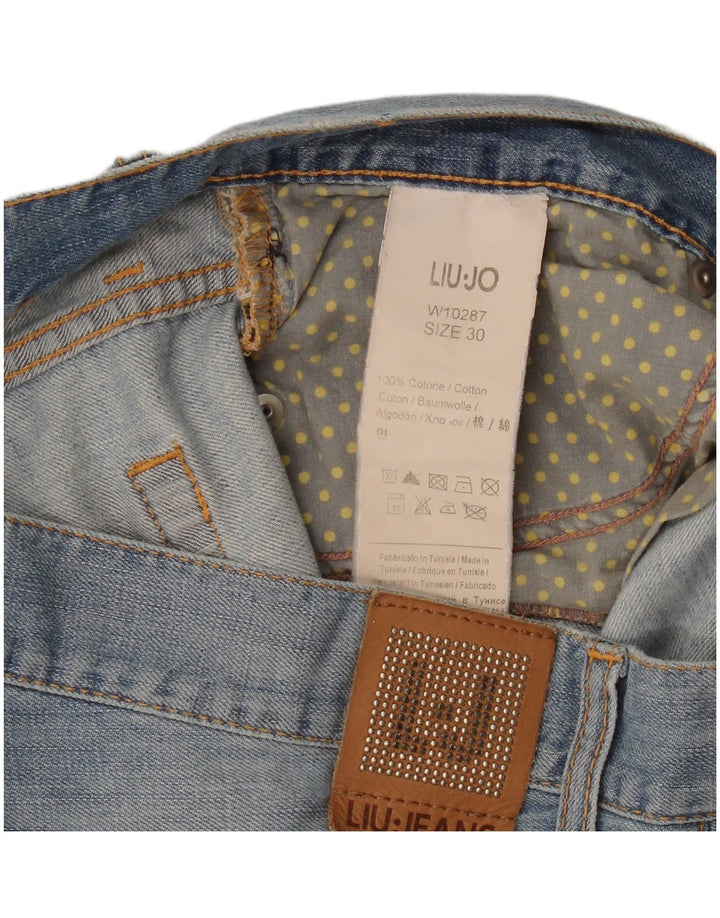 Liu Jo Damen Denim Hot Pants W30 Mittelblaue Baumwolle
