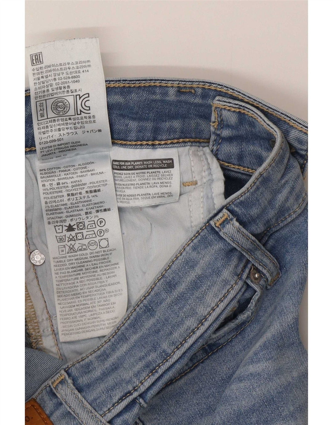 Levi's Damen 715 Bootcut Jeans W26 L32 Blaue Baumwolle