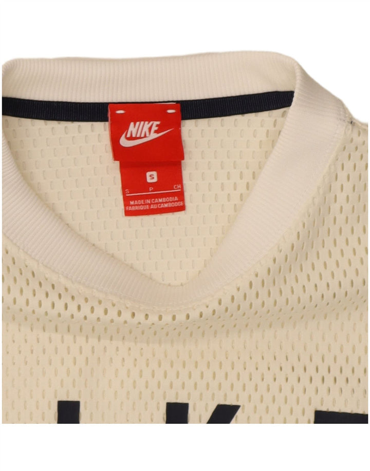 Nike Herren-T-Shirt mit Grafik, Größe S, Weiß, Polyester, Sport