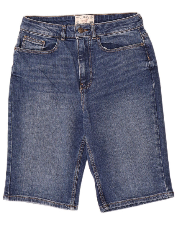 Fat Face Damen-Jeansshorts, UK 10, Größe S, W28, Blau, Baumwolle