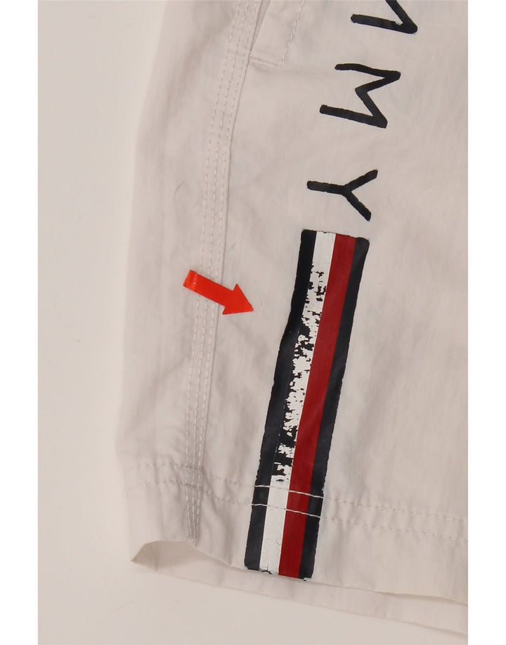 Tommy Hilfiger Damen Badeshorts mit Grafik, UK 12, Mittelweiß
