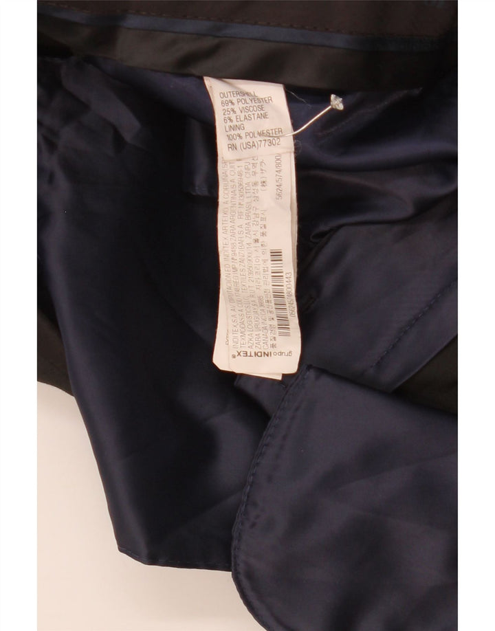 Gerade Chino-Hose für Herren von Zara, EU 44, Größe L, W34, L31, Schwarz, Polyester