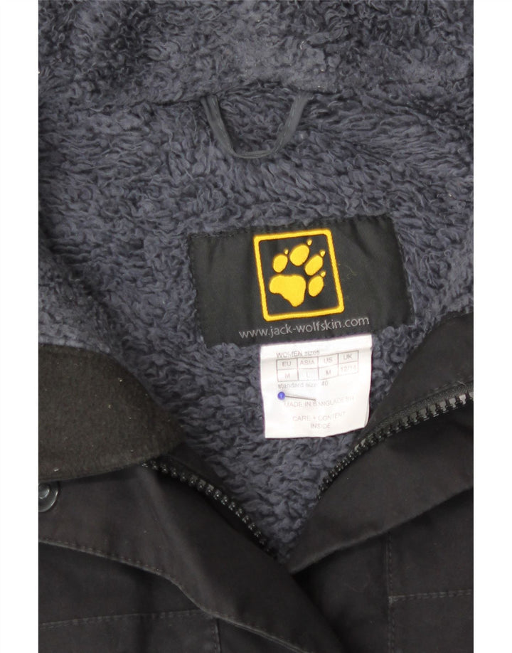 Jack Wolfskin Damen-Windbreaker-Mantel UK 12/14 Mittelschwarzes Polyester