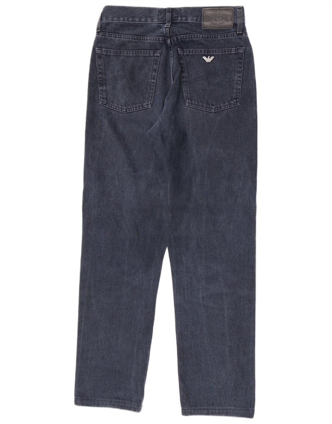 Armani Damen Straight Jeans W32 L32 Marineblaue Baumwolle