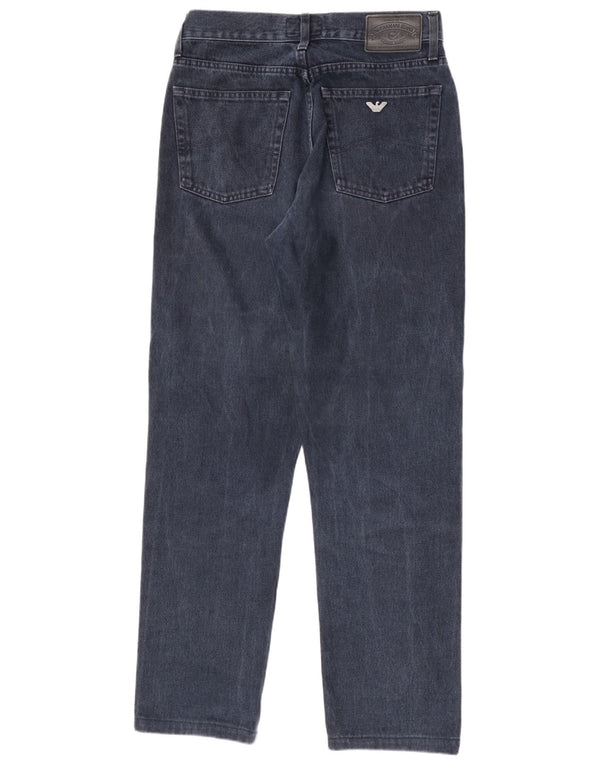 Armani Damen Straight Jeans W32 L32 Marineblaue Baumwolle