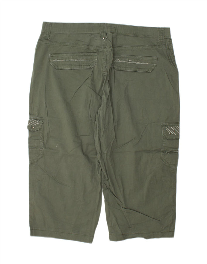 LEE Womens Cargo Bermuda Shorts US 16 2XL W36  Green Cotton Vintage Lee and Second-Hand Lee from Messina Hembry 